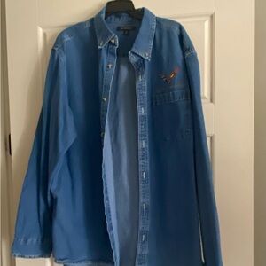 Corvette Blue Denim Lightweight shirt or Jacket XL